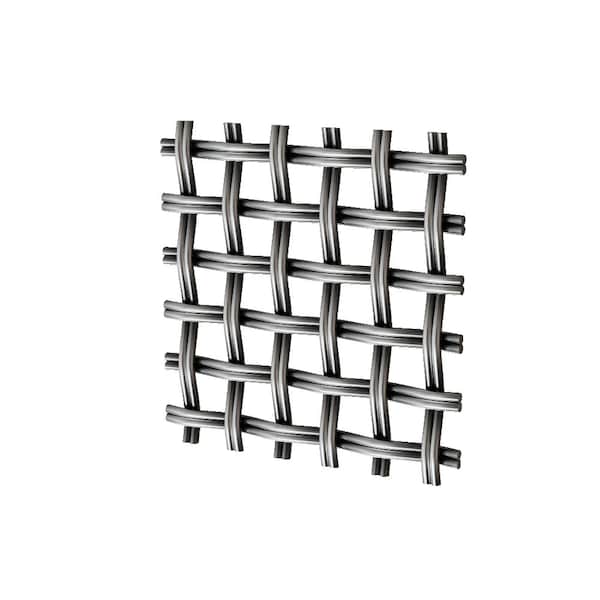 Designs Of Distinction .375in Flat Fluted Square Decorative Grille - Antique Pewter, 24in W x 72in L Sheet 01SQ2472DK08AP1 - main